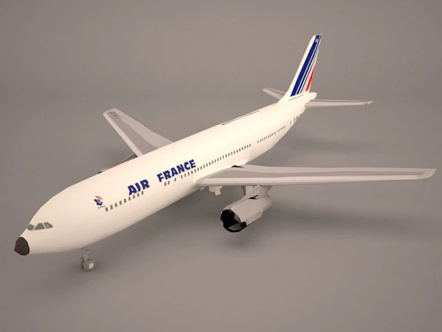 Airbus a380 air france 3D Model .c4d .max .obj .3ds .fbx .stl .blend