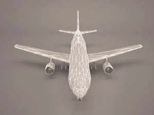 Airbus a380 air france 3D Model