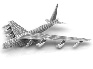3D Boeing B52 Stratofortress Strategic Bomber 3D Модель
