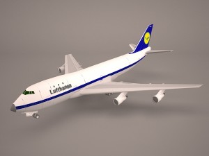 Boeing 747-8i lufthansa 3D Model