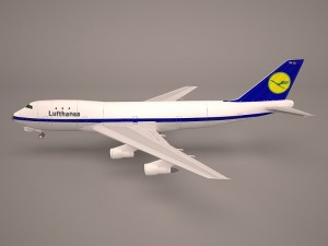 Boeing 747-8i lufthansa 3D Model