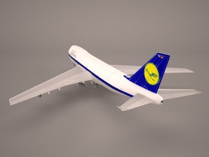Boeing 747-8i lufthansa 3D Model