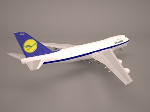 Boeing 747-8i lufthansa 3D Model