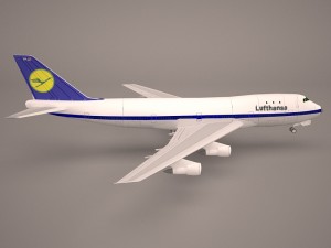 Boeing 747-8i lufthansa 3D Model