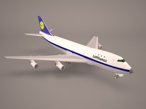 Boeing 747-8i lufthansa 3D Model