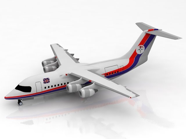 Bae146-300 - rj100 british airways Model 3D .c4d .max .obj .3ds .fbx .stl .blend 