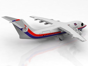 Bae146-300 - rj100 british airways Model 3D