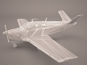 civil utility aircraft beechcraft bonanza s35 v tail 3D मॉडल