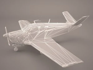 civil utility aircraft beechcraft bonanza s35 v tail 3D Model