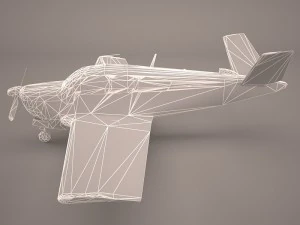 civil utility aircraft beechcraft bonanza s35 v tail 3D Model
