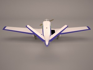 civil utility aircraft beechcraft bonanza s35 v tail 3D मॉडल