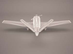 civil utility aircraft beechcraft bonanza s35 v tail 3D मॉडल