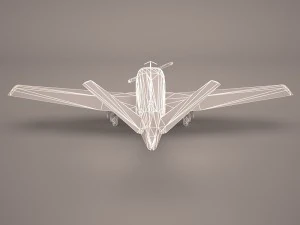civil utility aircraft beechcraft bonanza s35 v tail 3D Model