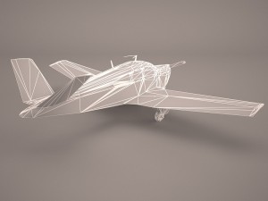 civil utility aircraft beechcraft bonanza s35 v tail 3D मॉडल
