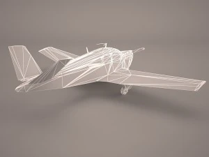 civil utility aircraft beechcraft bonanza s35 v tail 3D Model