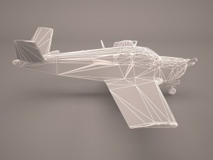 civil utility aircraft beechcraft bonanza s35 v tail 3D मॉडल