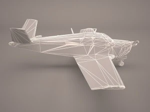 civil utility aircraft beechcraft bonanza s35 v tail 3D Model