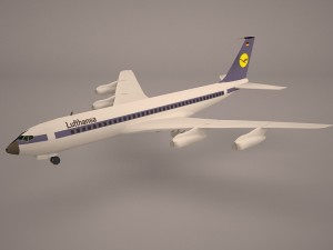 boeing 707-320 ss lufthansa 3D Модель