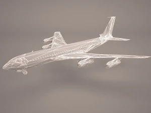 boeing 707-320 ss lufthansa Modello 3D