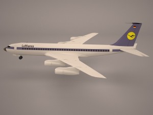 boeing 707-320 ss lufthansa 3D Model