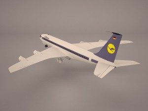 boeing 707-320 ss lufthansa 3D Model