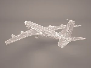 boeing 707-320 ss lufthansa Modello 3D