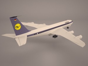 boeing 707-320 ss lufthansa 3D Model