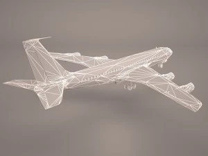 boeing 707-320 ss lufthansa Modello 3D