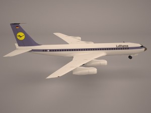 boeing 707-320 ss lufthansa 3D Model
