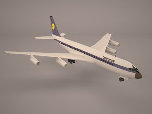 boeing 707-320 ss lufthansa 3D Model