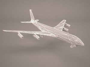 boeing 707-320 ss lufthansa 3D Model