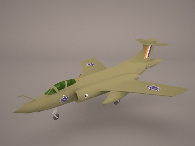 hawker siddely buccaneer s2 3D Model .c4d .max .obj .3ds .fbx .stl .blend 