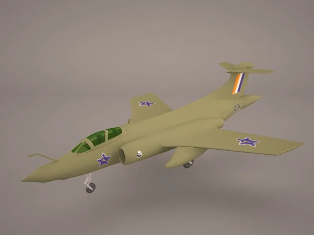 hawker siddely buccaneer s2 3D Model .c4d .max .obj .3ds .fbx .stl .blend