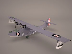 consolidato pby 5 catalina poser vue Modello 3D