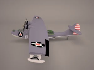 consolidated pby 5 catalina poser vue 3D Model