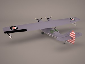 consolidated pby 5 catalina poser vue 3D Model