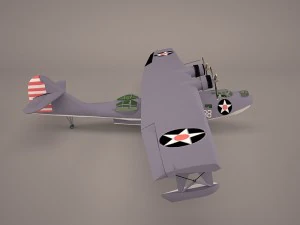 consolidated pby 5 catalina poser vue 3D Model