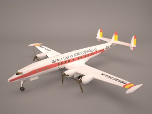 airbus a340-300 iberia 3D Model
