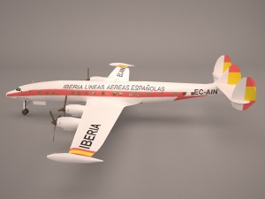 airbus a340-300 iberia Model 3D