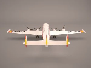 Airbus A340-300 Iberia Modello 3D
