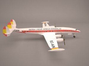 airbus a340-300 iberia Model 3D