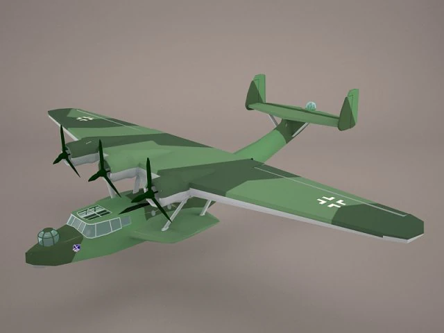 dornier do 24 3D Model .c4d .max .obj .3ds .fbx .stl .blend