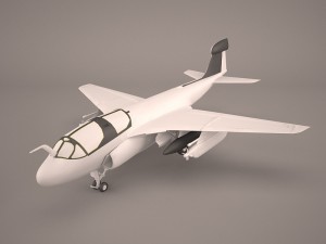ea-6b prowler vaq-132 scorpions cag 3D Model