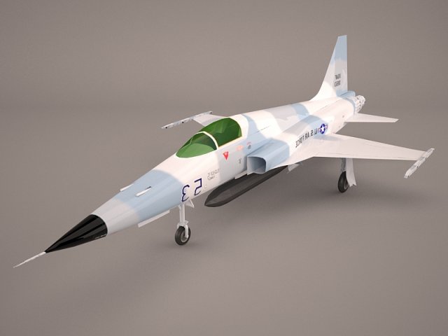 northrop f-5e tiger v02 usaf 3D Model .c4d .max .obj .3ds .fbx .stl .blend 