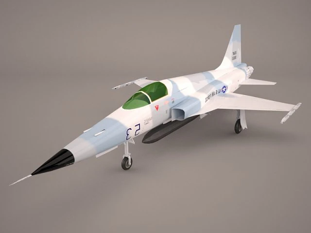 northrop f-5e tiger v02 usaf 3D Model .c4d .max .obj .3ds .fbx .stl .blend 