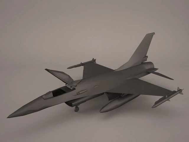 f-16 52d 3D Model .c4d .max .obj .3ds .fbx .stl .blend 