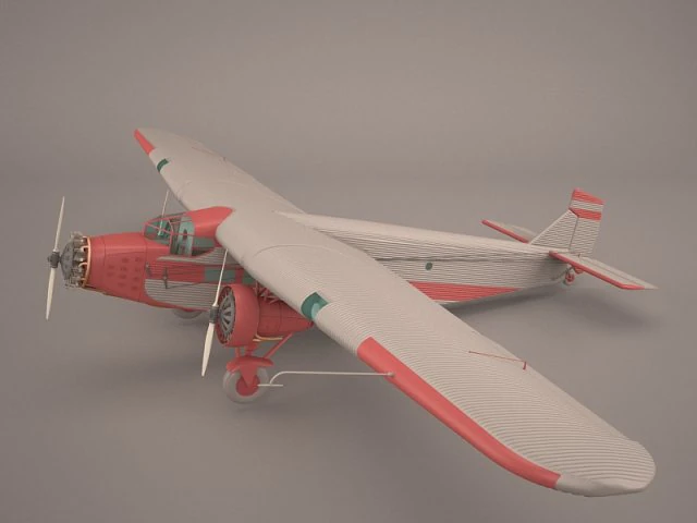 airplane fa5 n110609 3D Model .c4d .max .obj .3ds .fbx .stl .blend 
