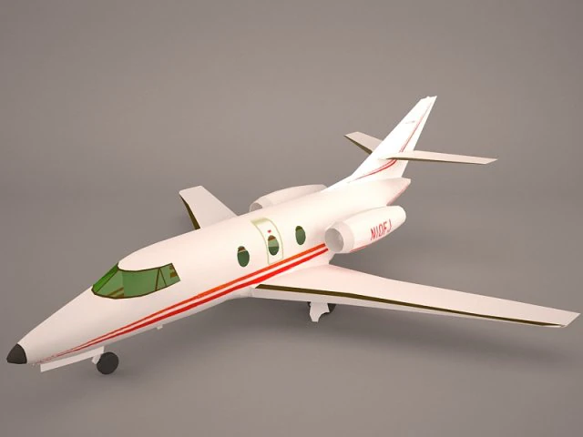 dassault mystere falcon 10 3D Model .c4d .max .obj .3ds .fbx .stl .blend 