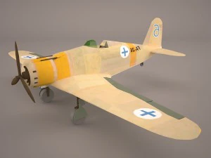 fiat g50 - força aérea italiana Modelo 3D