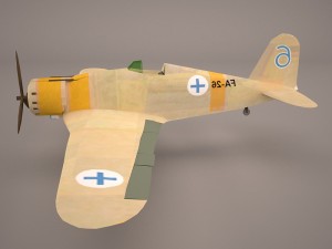 fiat g50 - italy airforce Modelo 3D